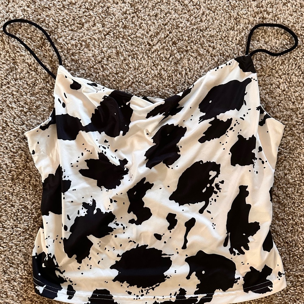 Black and White Spaghetti Strap Top
